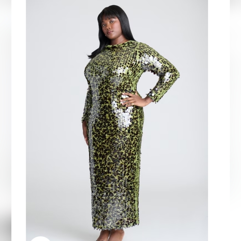 Eloquii Paillette Sequin Maxi Dress Size 24